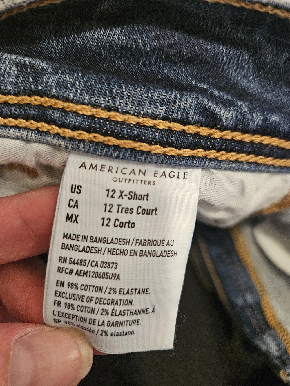 American Eagle Outfitters Mid Wash Kick Boot Jeans 12 X- short - Picture 5 of 8